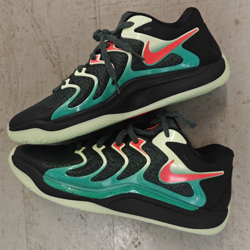 Nike Sneakers with Green and Black Design